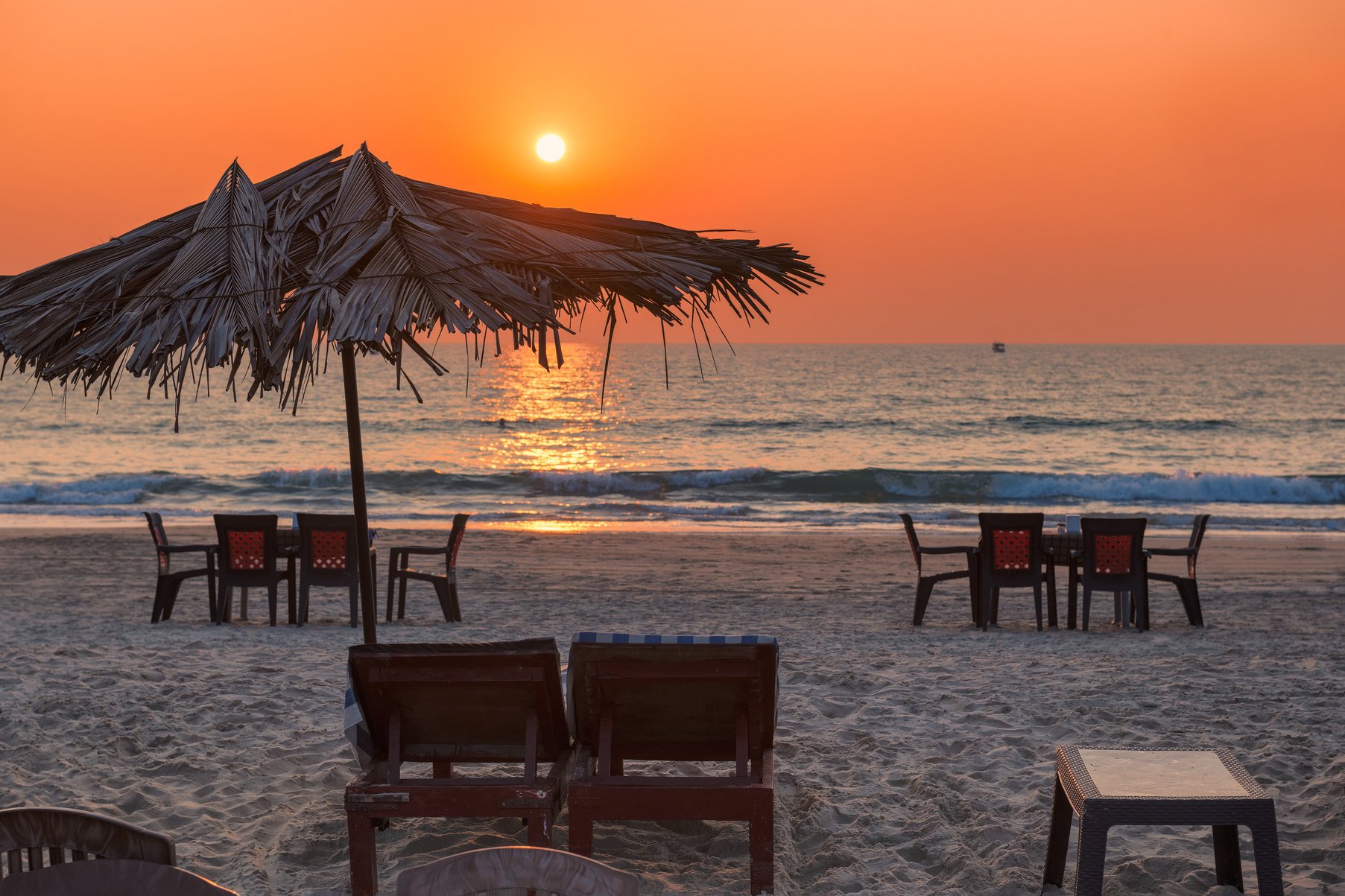 Sunset beach party in GOA, India